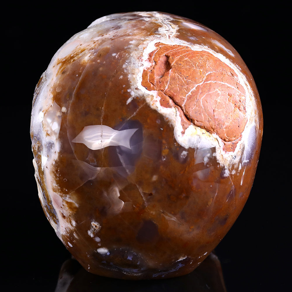 6.5" Yellow Chalcedony Human Skull Carving Sculpture piece 3100330 view 8