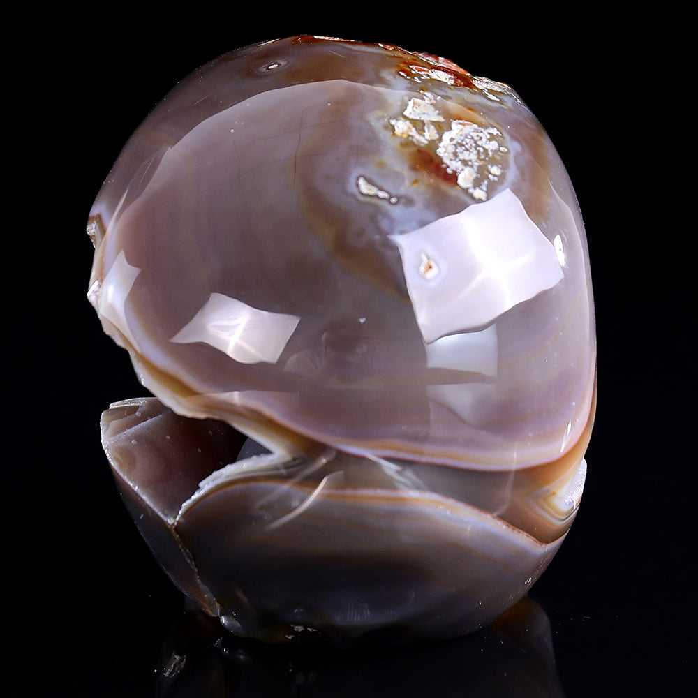 6.1" Carnelian Human Skull Carving Sculpture piece 3100332 view 9