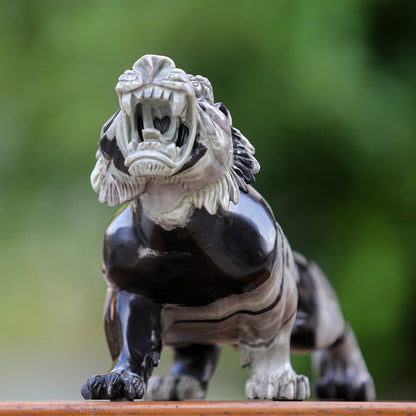 11.8" Kowloon Jade Tiger Carving Sculpture piece 3100341 view 8