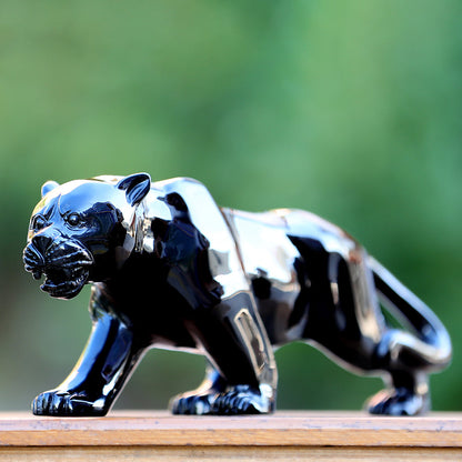 10.8" Obsidian Leopard Carving Sculpture piece 3100362 view 4