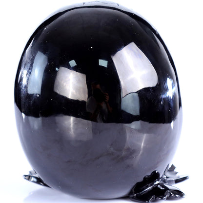 4.6" Obsidian Dragon Baby in Egg Carving Sculpture piece 3100392 view 6