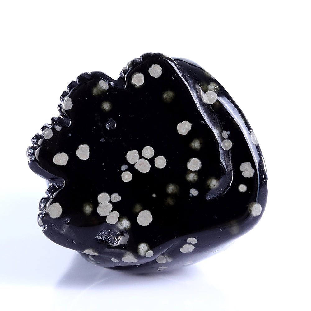 1.8" Snowflake Obsidian Leopard Carving Sculpture piece 3100394 view 8