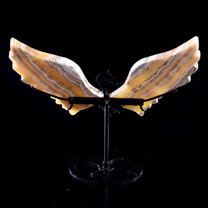 4.3" Eastern Jasper Hand Carved Crystal Unicorn Wings Sculpture Crystallumi