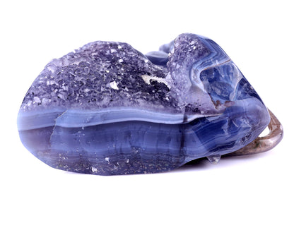 5.8" Geode Agate Hand Carved Crystal Tiger Sculpture Crystallumi