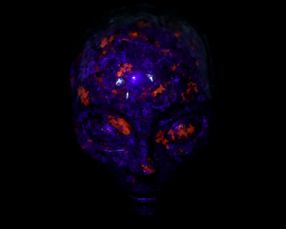 3.9" Yooperlite Hand Carved Crystal Elf Alien Sculpture