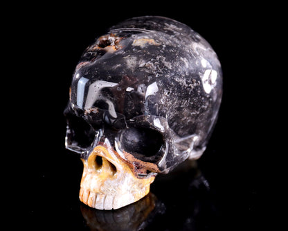 2.7" Red Lace Agate Hand Carved Crystal Realistic Skull Sculpture