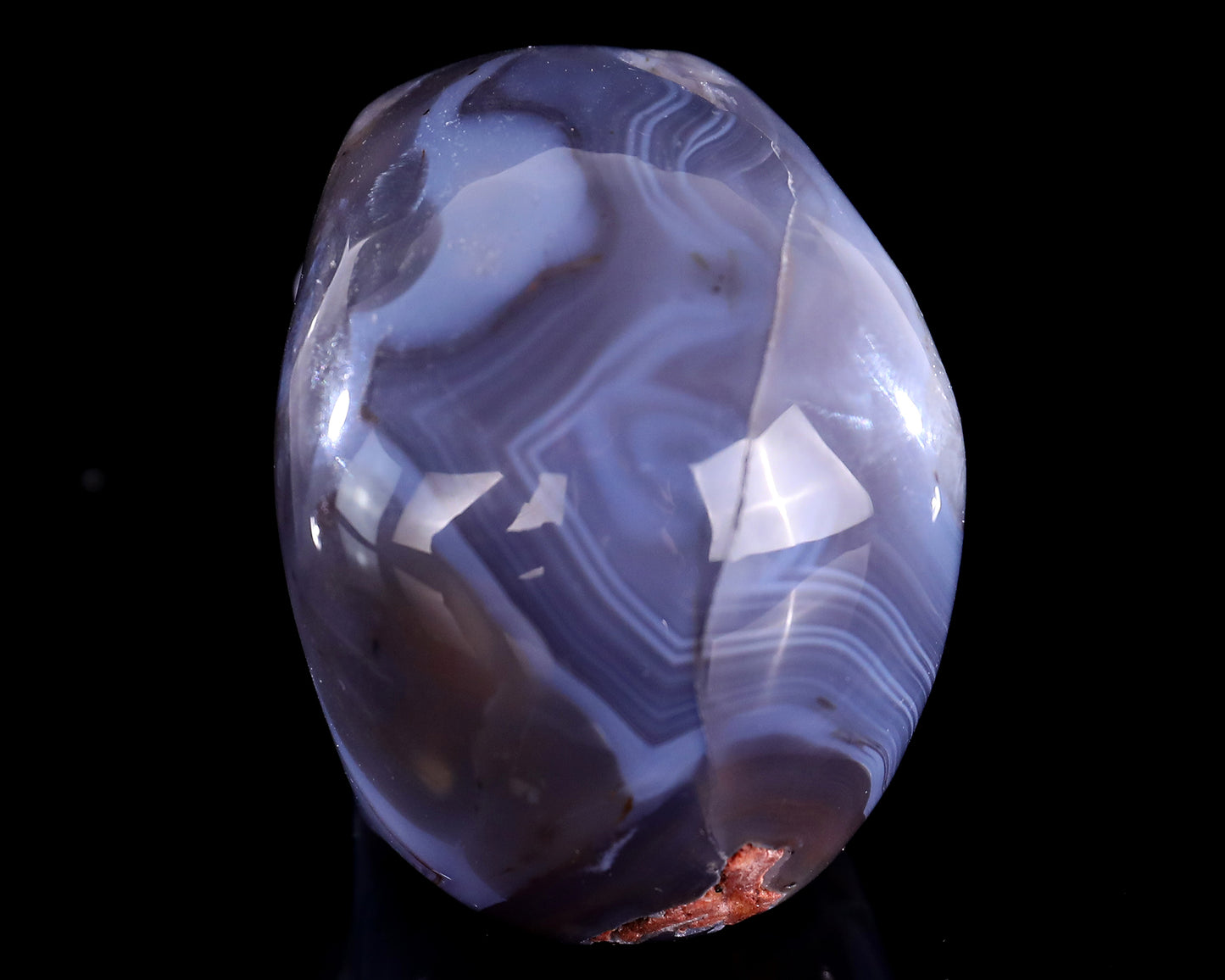 3.0" Hot Lava Agate Hand Carved Crystal Realistic Skull Sculpture