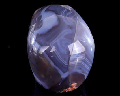 3.0" Hot Lava Agate Hand Carved Crystal Realistic Skull Sculpture