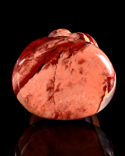 2.4" Red Jasper Hand Carved Crystal Baby Snake Sculpture
