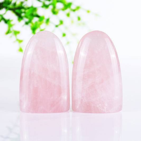 Natural Rose Quartz Hand Carved Crystal Polished Palm Stone,Hill Shape Palm Stone