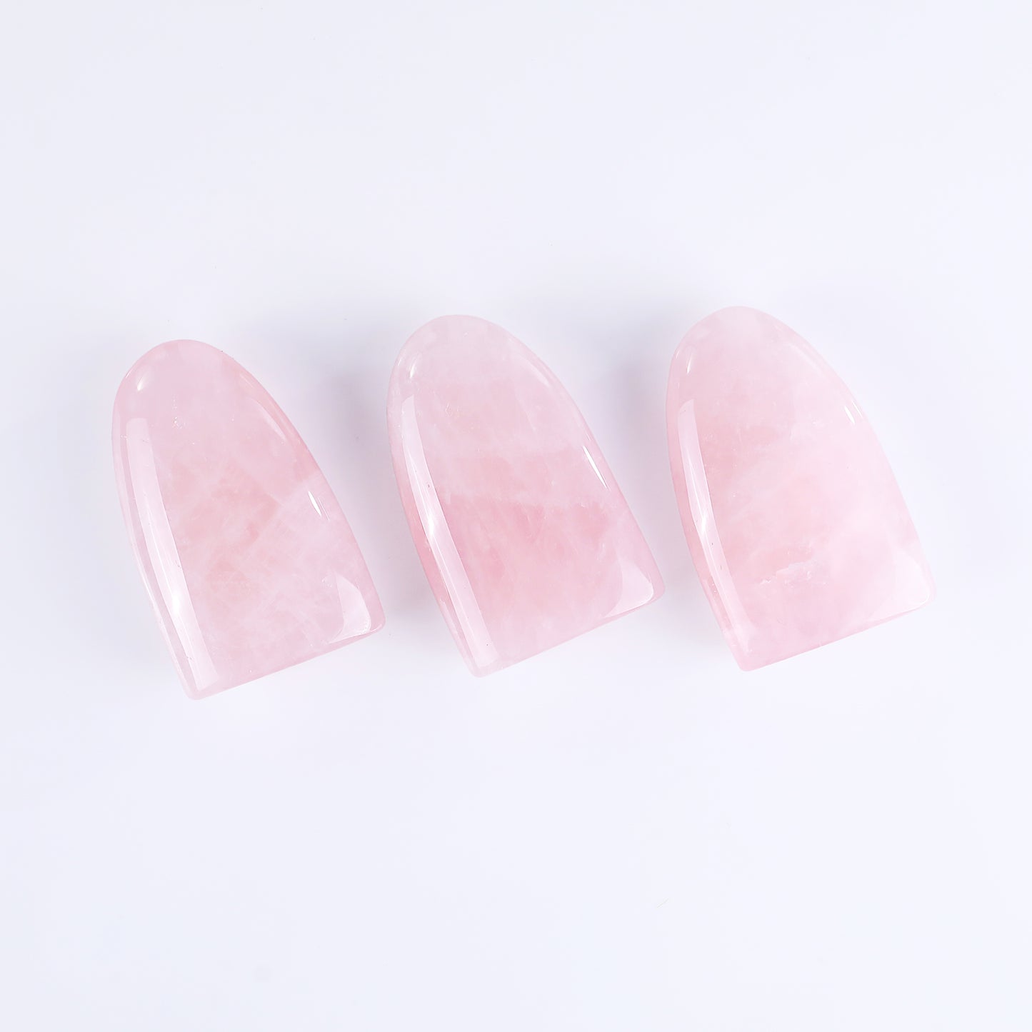 Natural Rose Quartz Hand Carved Crystal Polished Palm Stone,Hill Shape Palm Stone
