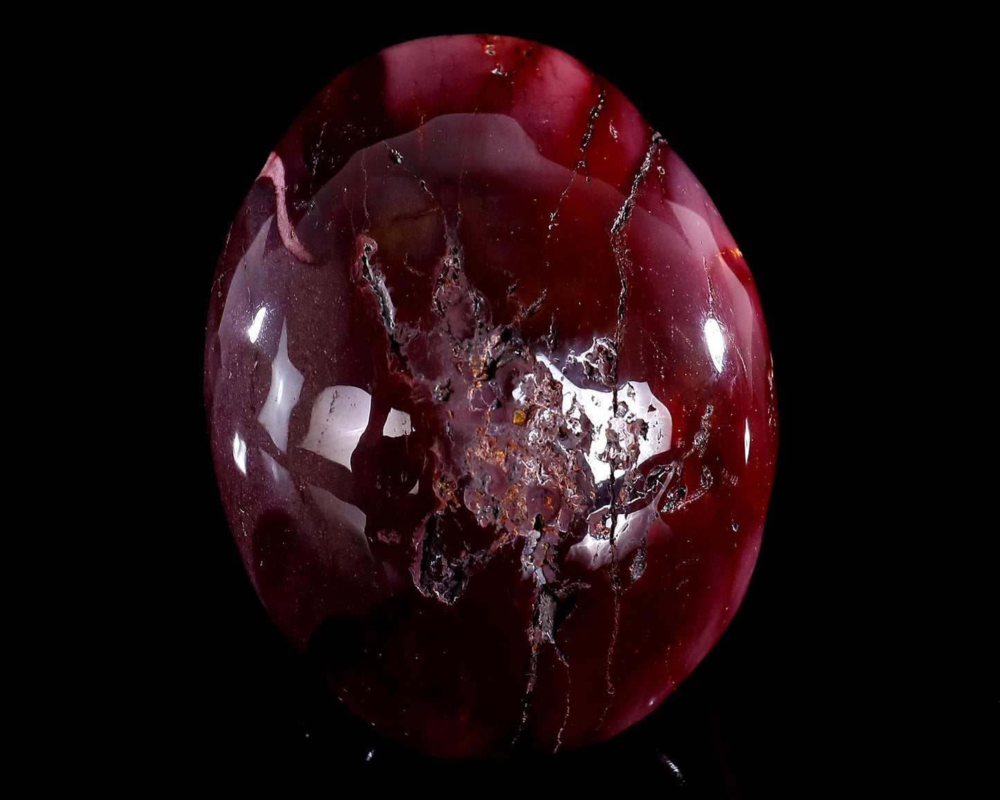 4.7" Colorful Mocha Agate Hand Carved Crystal Realistic Skull Sculpture