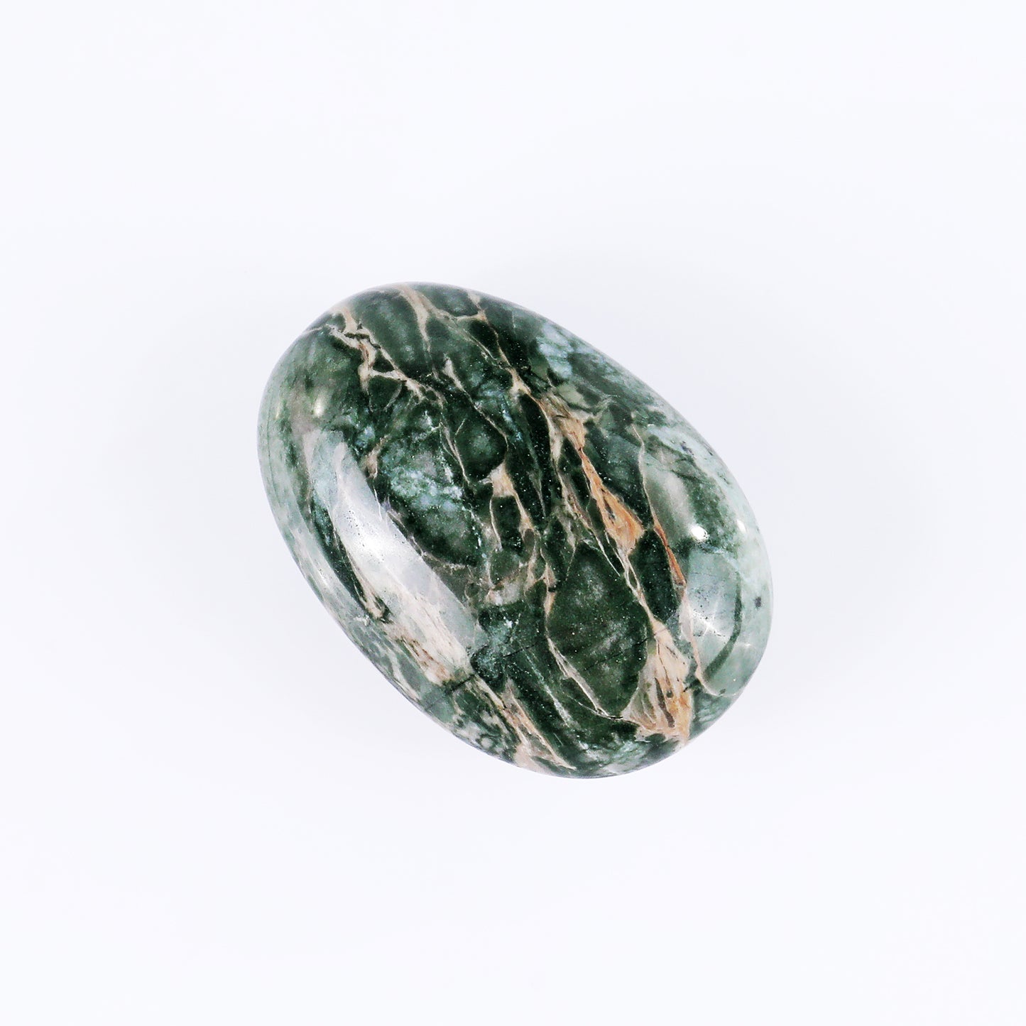 Natural Jiulong Jade Hand Carved Crystal Polished Palm Stone