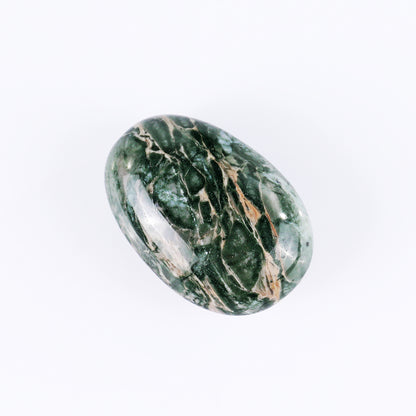 Natural Jiulong Jade Hand Carved Crystal Polished Palm Stone