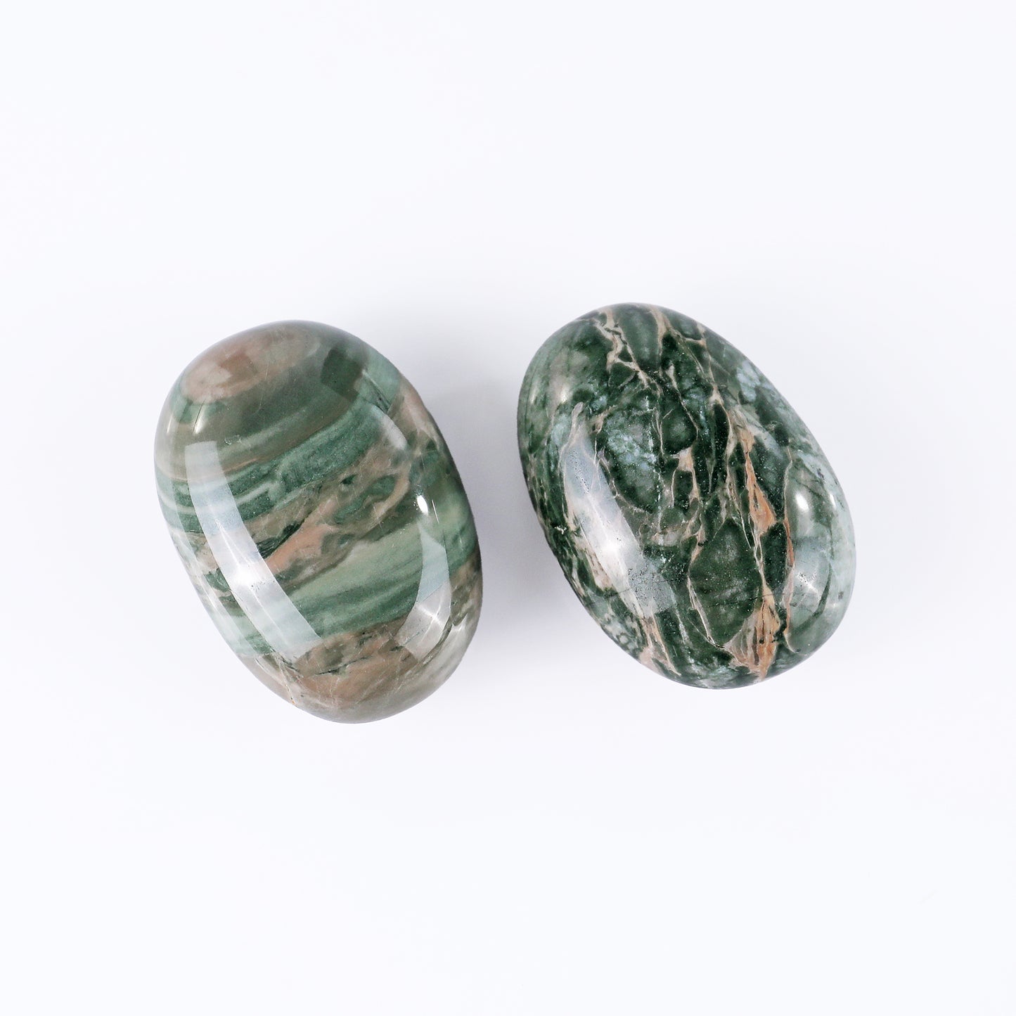 Natural Jiulong Jade Hand Carved Crystal Polished Palm Stone