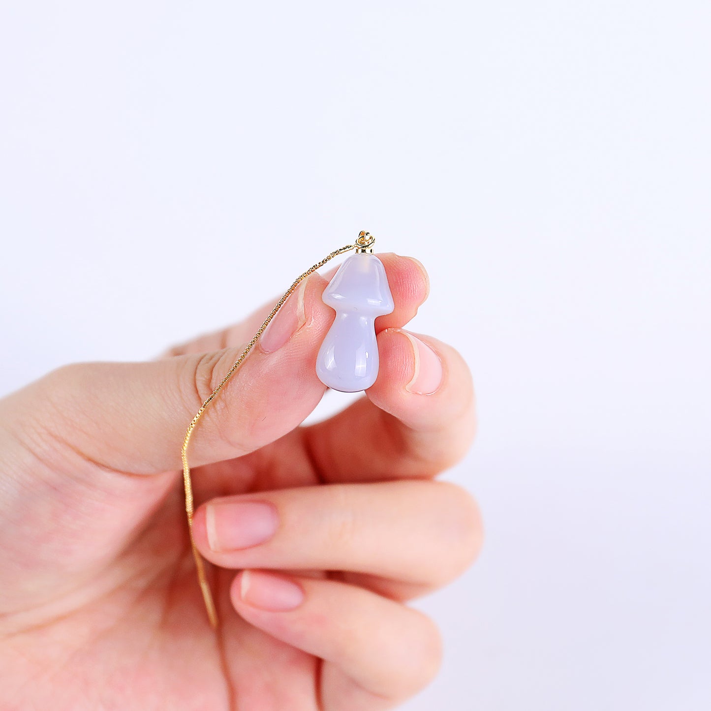 Natural Blue Chalcedony Hand Carved Crystal Earrings,Gemstone Earrings