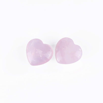 Natural Rose Quartz Hand Carved Crystal Heart