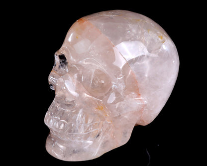 5.7" Natural Quartz Crystal Hand Carved Crystal Skull Sculpture
