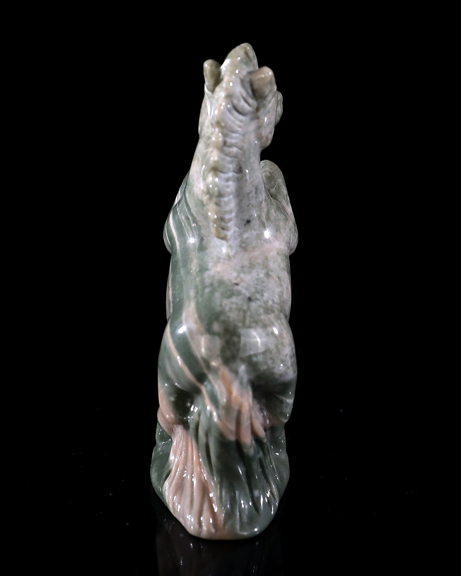 Nicedony 3.0" Nine Dragon Jade Hand Carved Crystal Horse Sculpture (SKU: 4100167) - Photo 4