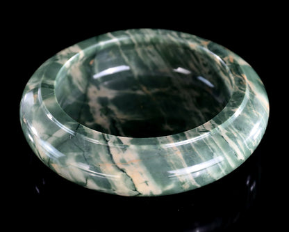 5.7" Jiulong Jade Hand Carved Crystal Ashtray