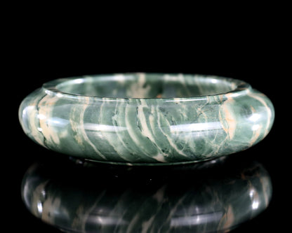 5.7" Jiulong Jade Hand Carved Crystal Ashtray
