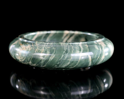 5.7" Jiulong Jade Hand Carved Crystal Ashtray