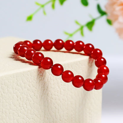 Natural Carnelian Beads Bracelet,Healing Energy Bracelet,Handcrafted Gift