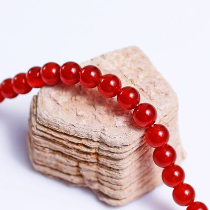Natural Carnelian Beads Bracelet,Healing Energy Bracelet,Handcrafted Gift