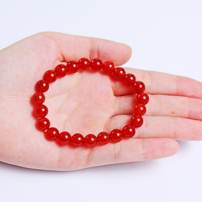 Natural Carnelian Beads Bracelet,Healing Energy Bracelet,Handcrafted Gift
