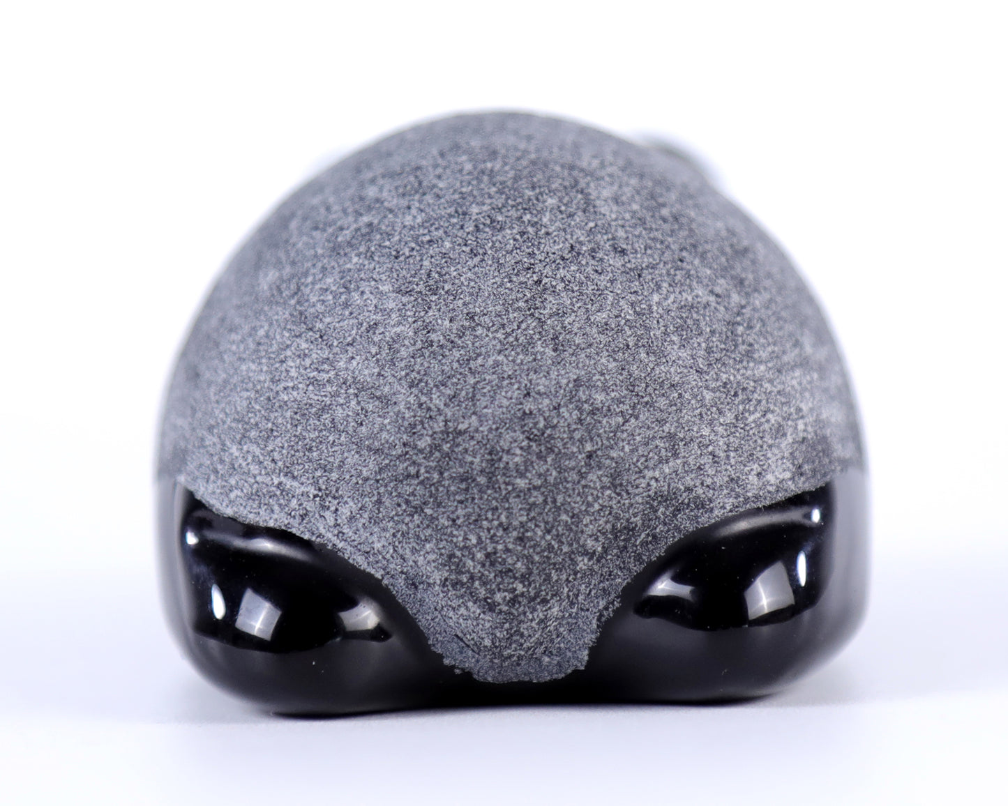 Cute 3.0" Black Obsidian Hand Carved Crystal Panda Sculpture Crystallumi