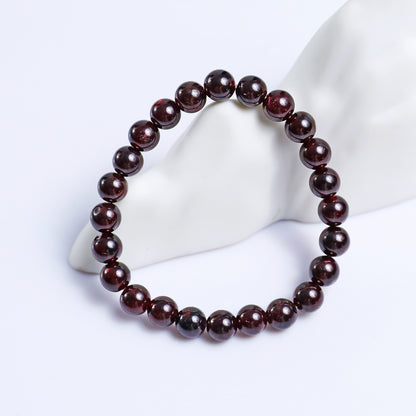 Natural Garnet Beads Bracelet,Healing Energy Bracelet,Handcrafted Gift