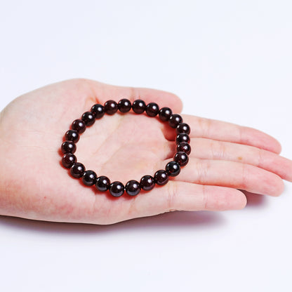 Natural Garnet Beads Bracelet,Healing Energy Bracelet,Handcrafted Gift