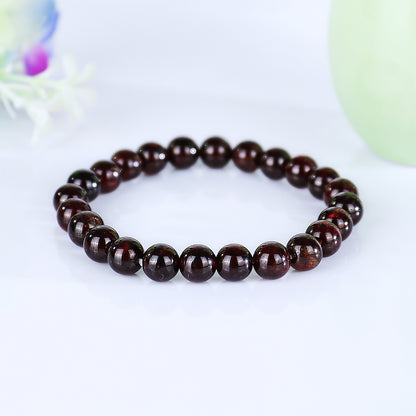Natural Garnet Beads Bracelet,Healing Energy Bracelet,Handcrafted Gift