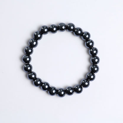 Natural Hematite Beads Bracelet,Healing Energy Bracelet,Handcrafted Gift