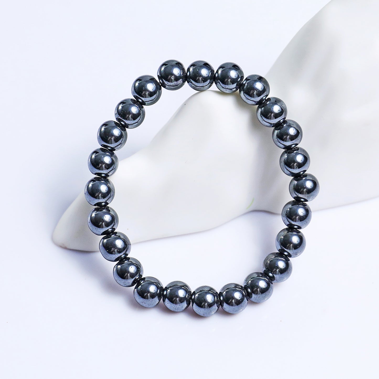 Natural Hematite Beads Bracelet,Healing Energy Bracelet,Handcrafted Gift
