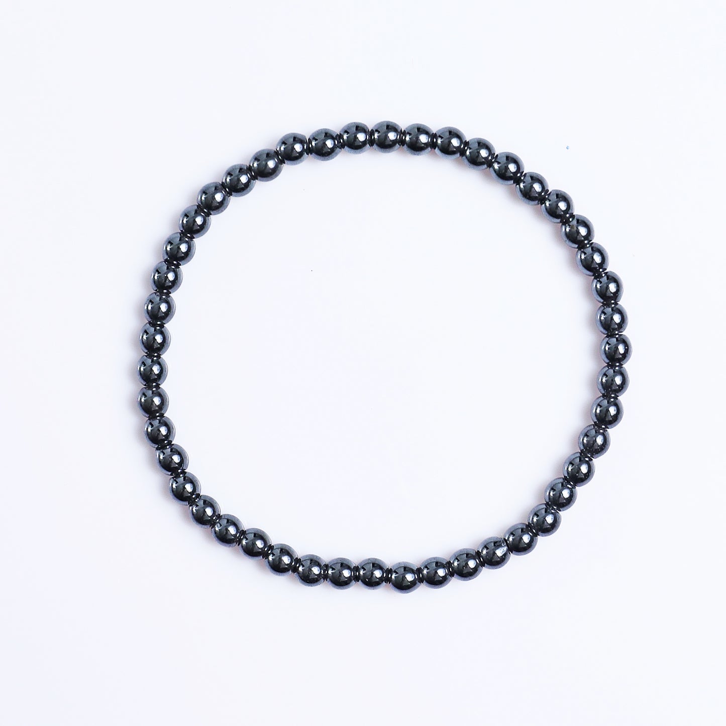 Natural Hematite Beads Bracelet,Healing Energy Bracelet,Handcrafted Gift