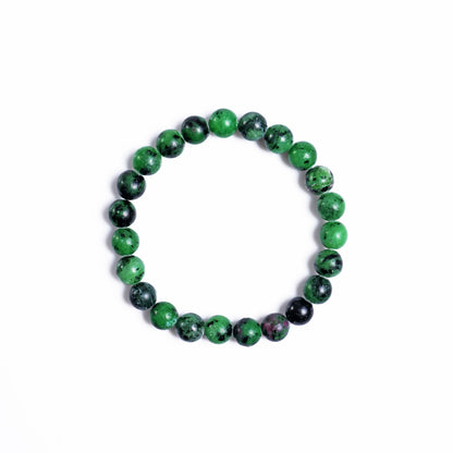 Natural Ruby Zosite Beads Bracelet,Healing Energy Bracelet,Handcrafted Gift