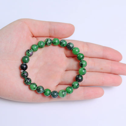 Natural Ruby Zosite Beads Bracelet,Healing Energy Bracelet,Handcrafted Gift