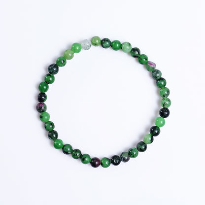 Natural Ruby Zosite Beads Bracelet,Healing Energy Bracelet,Handcrafted Gift