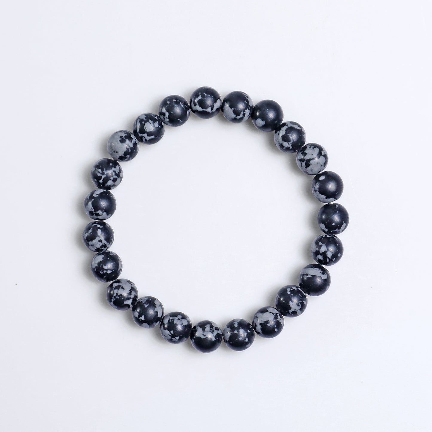 Natural Snow Flake Agate Beads Bracelet,Healing Energy Bracelet,Handcrafted Gift