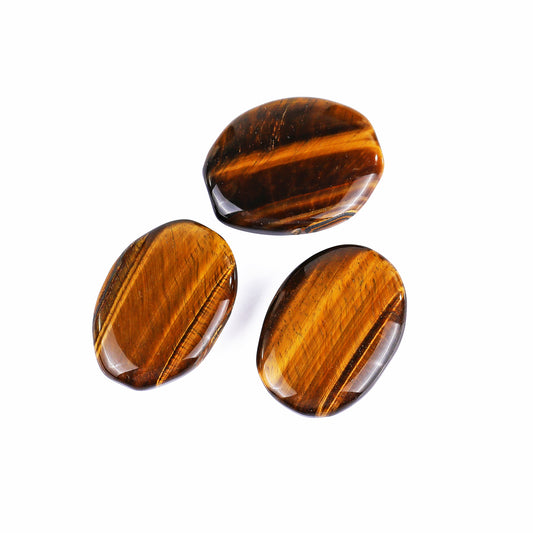 Natural Tiger Iron Eye Hand Carved Crystal Polished Palm Stone