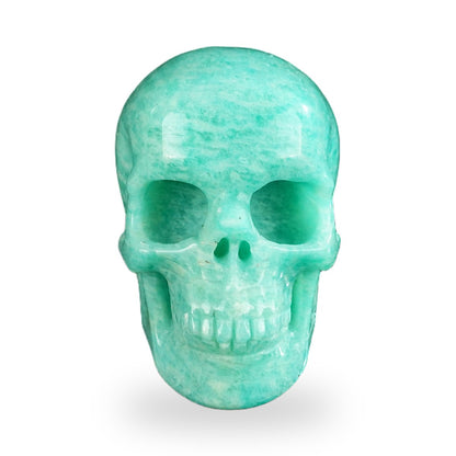 Amazonite crystal skull 2.2" SKH20AA01 hand carved gemstone