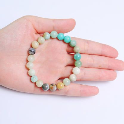 Natural Amazonite Beads Bracelet,Healing Energy Bracelet,Handcrafted Gift