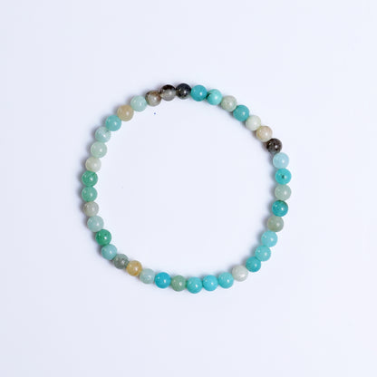 Natural Amazonite Beads Bracelet,Healing Energy Bracelet,Handcrafted Gift