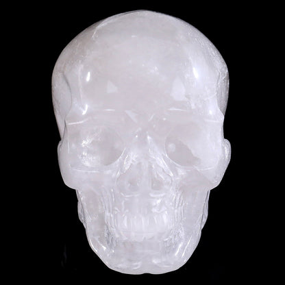 Angolan Quartz crystal skull 2.2" hand carved gemstone sculpture