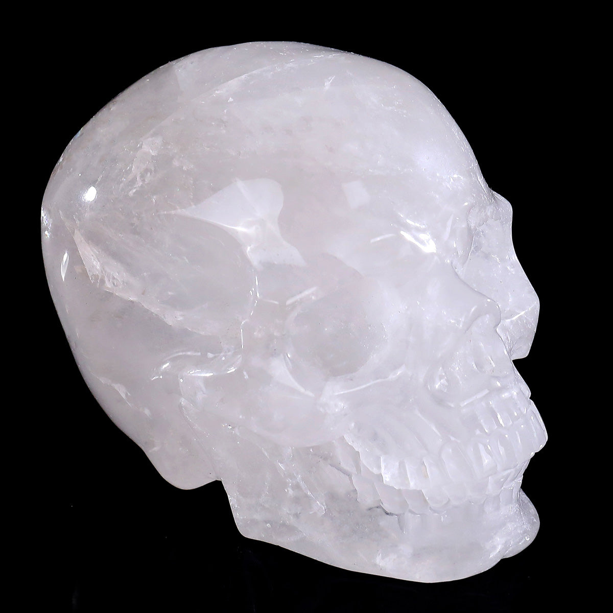 Angolan Quartz crystal skull 2.2" hand carved view 3