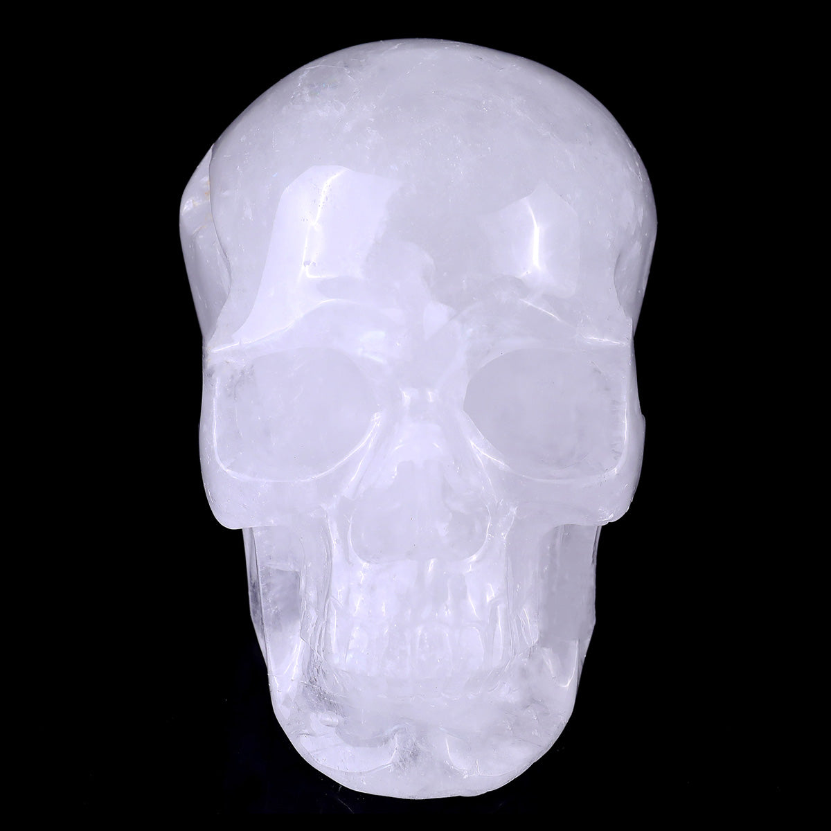 Angolan Quartz crystal skull 3" hand carved view 2