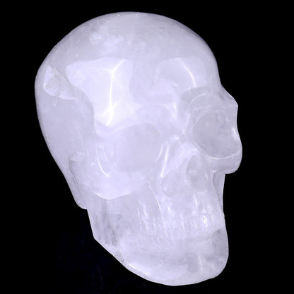 Angolan Quartz crystal skull 3" hand carved view 3