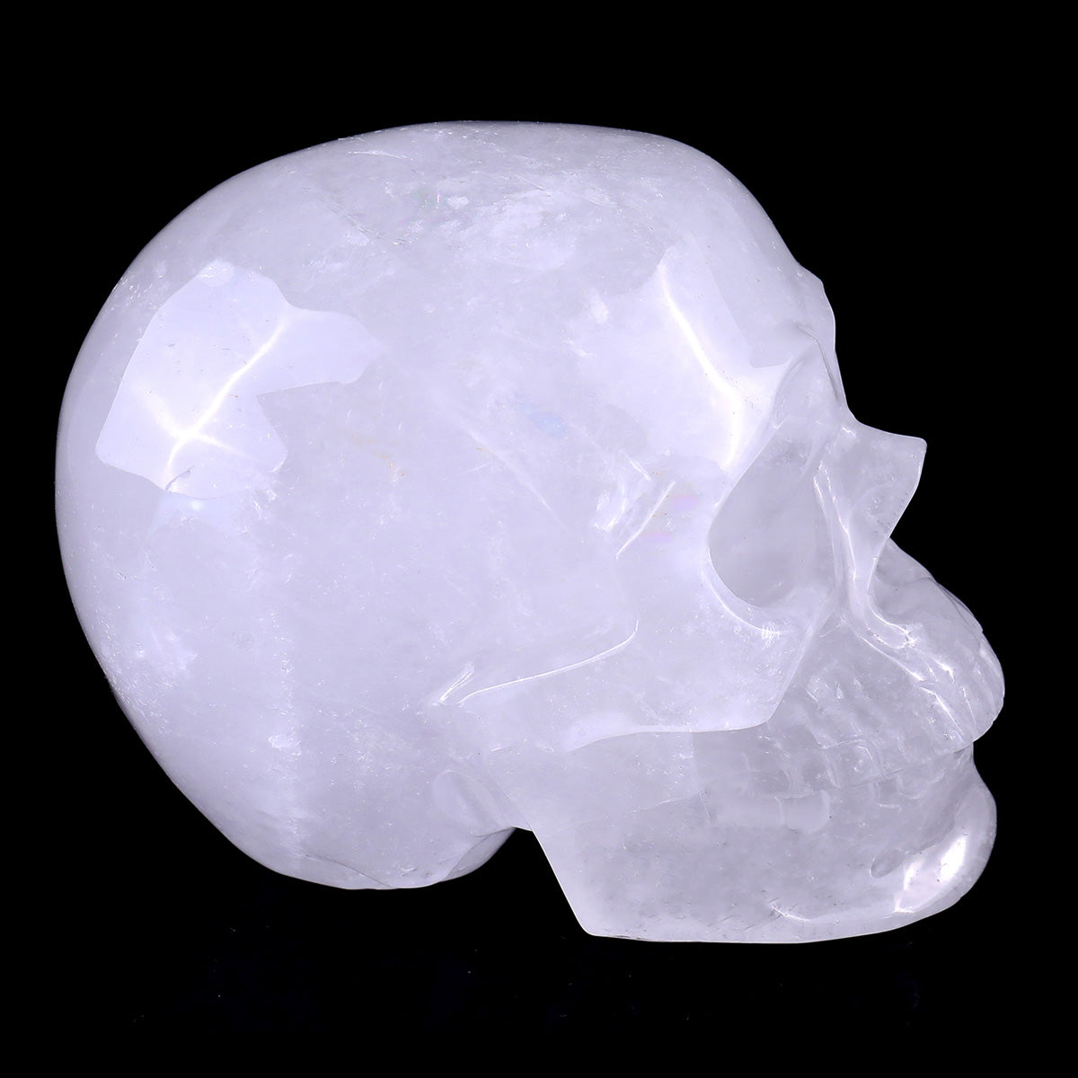 Angolan Quartz crystal skull 3" hand carved view 4