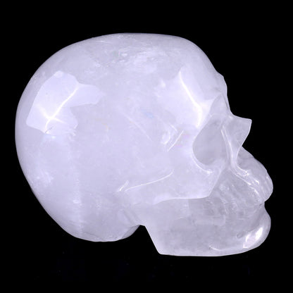 Angolan Quartz crystal skull 3" hand carved view 4